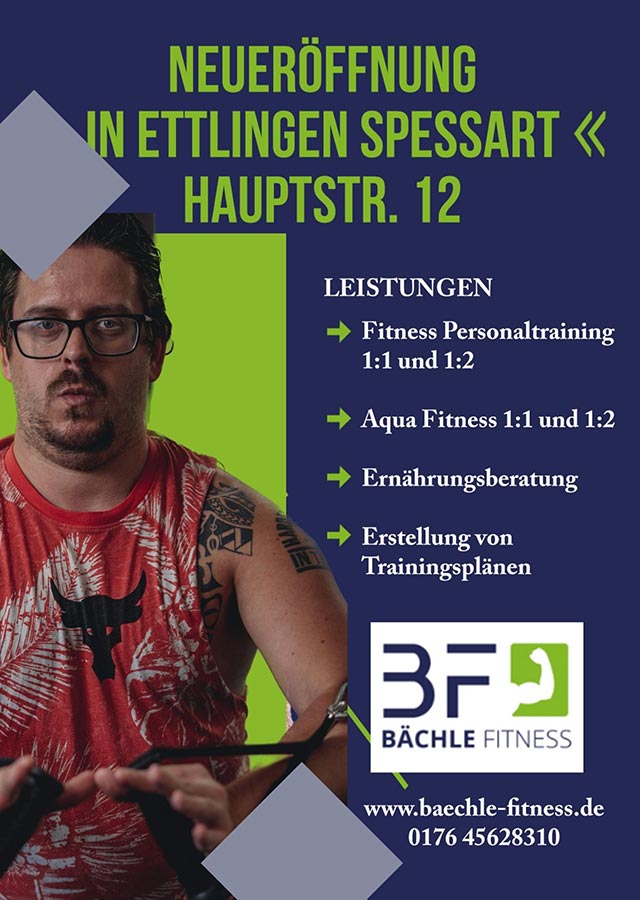Neueröffnung in Ettlingen Spessart - Bächle Fitness